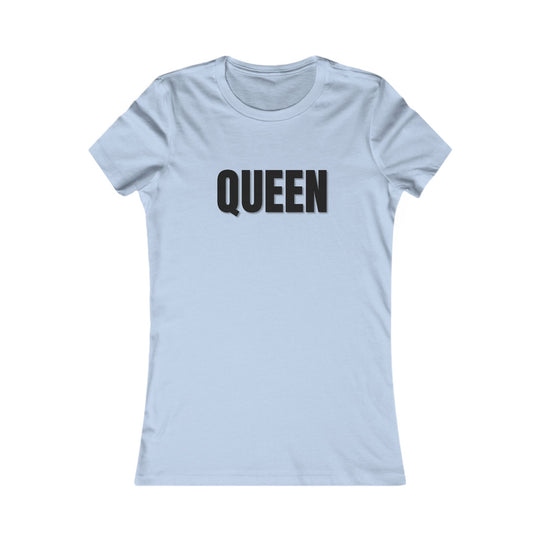 "Queen" Graphic Tee, Stylish Women's Shirt, Gift for Her, Casual Wear, Birthday Gift, Affirmation Top, Trendy Fashion Tee