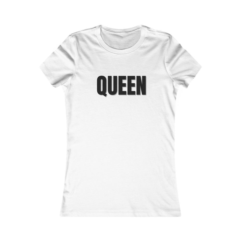 "Queen" Graphic Tee, Stylish Women's Shirt, Gift for Her, Casual Wear, Birthday Gift, Affirmation Top, Trendy Fashion Tee