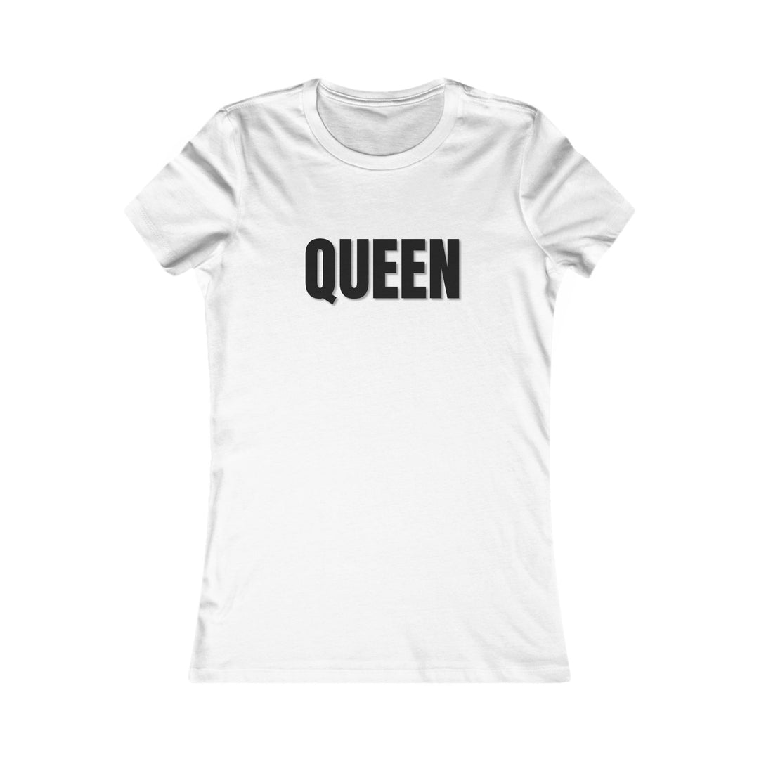 "Queen" Graphic Tee, Stylish Women's Shirt, Gift for Her, Casual Wear, Birthday Gift, Affirmation Top, Trendy Fashion Tee