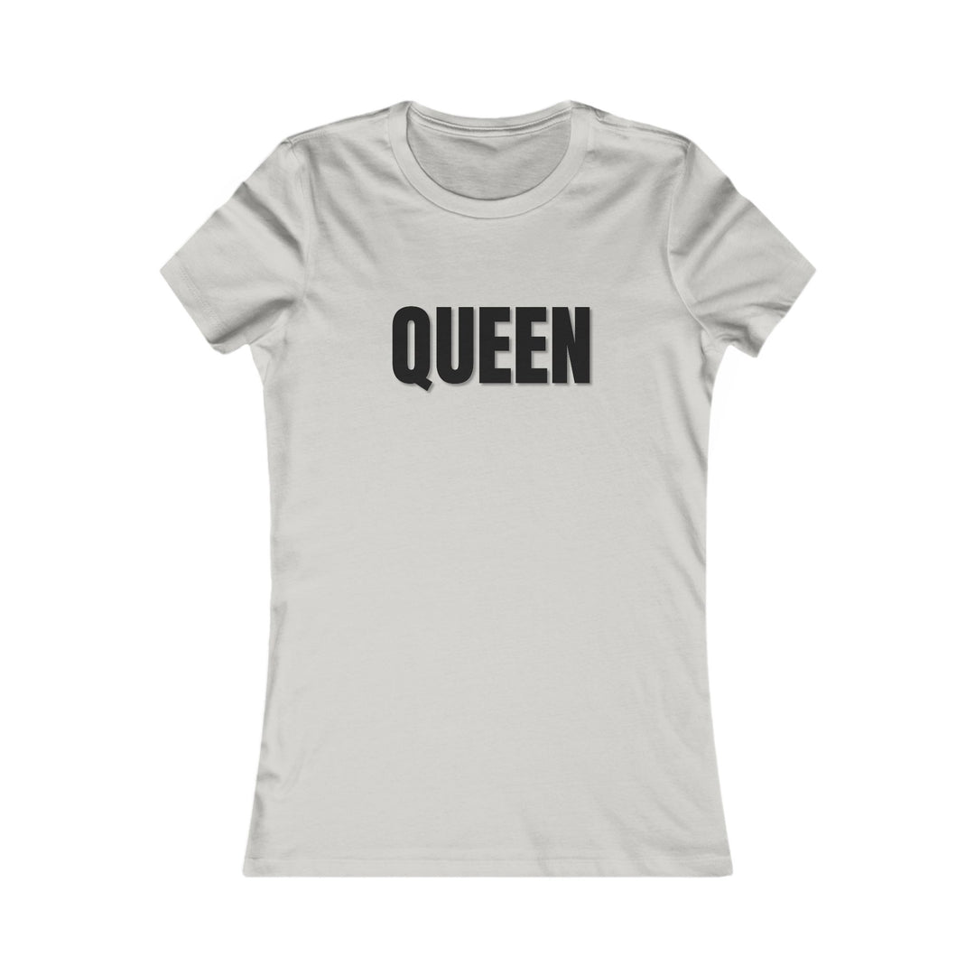 "Queen" Graphic Tee, Stylish Women's Shirt, Gift for Her, Casual Wear, Birthday Gift, Affirmation Top, Trendy Fashion Tee