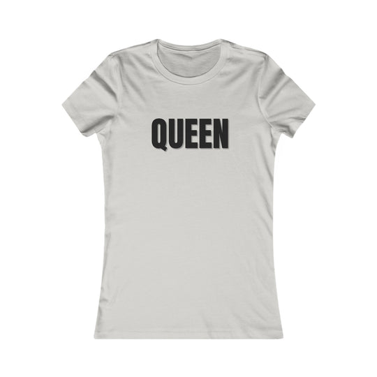 "Queen" Graphic Tee, Stylish Women's Shirt, Gift for Her, Casual Wear, Birthday Gift, Affirmation Top, Trendy Fashion Tee
