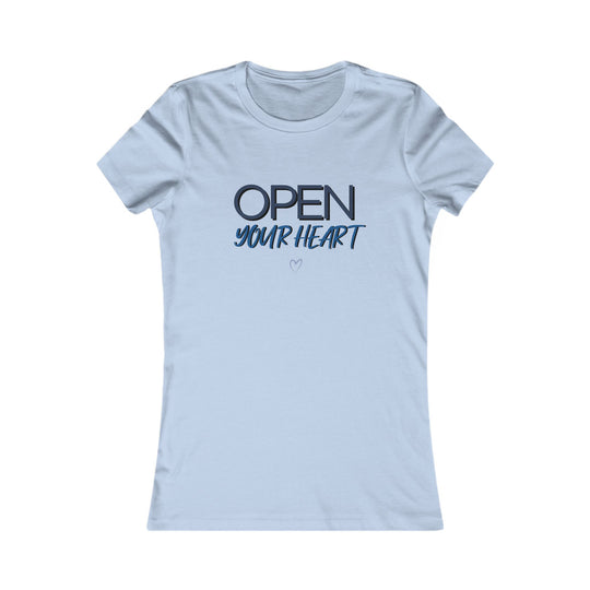 Open Your Heart Women’s Tee, Inspirational Mental Health Awareness Shirt