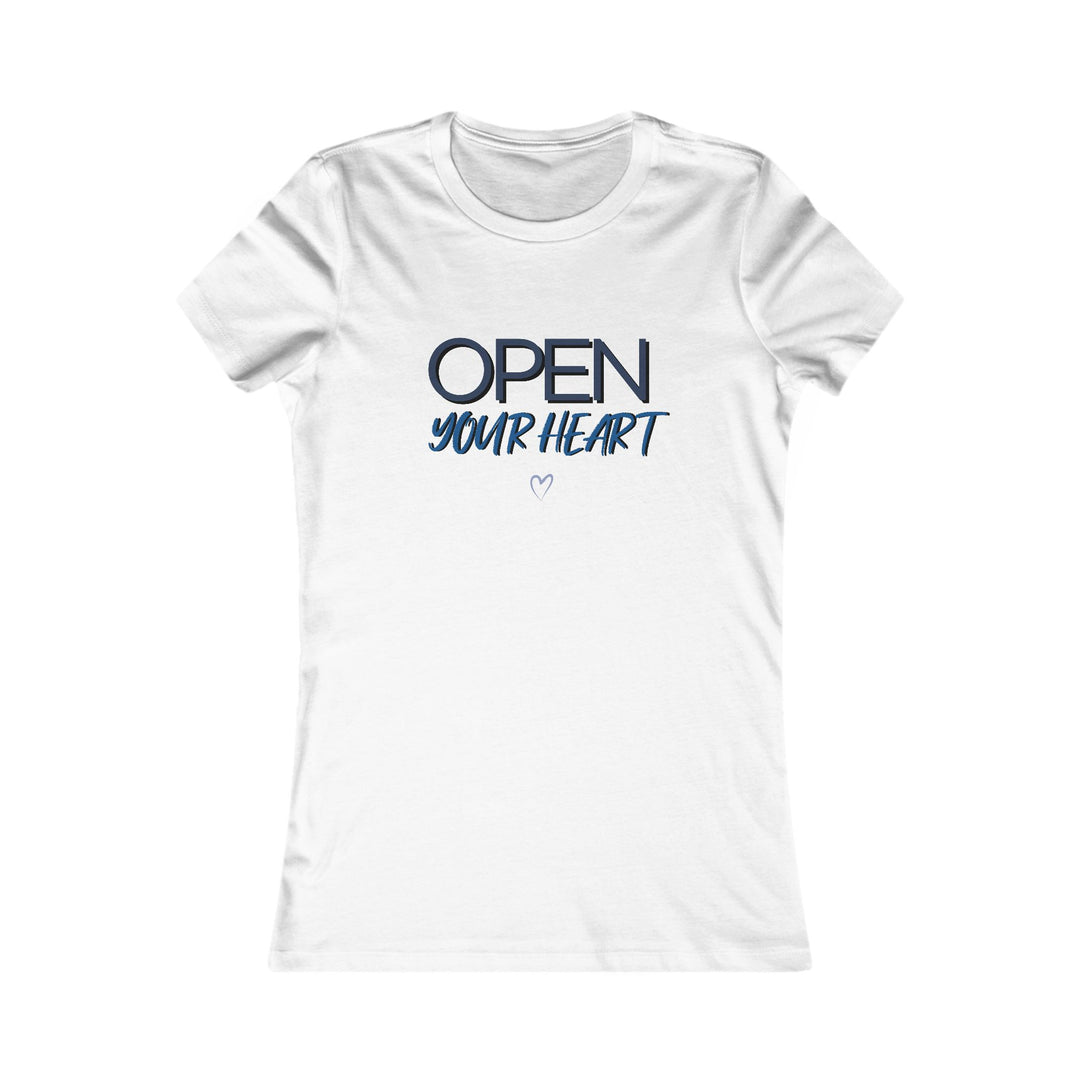 Open Your Heart Women’s Tee, Inspirational Mental Health Awareness Shirt