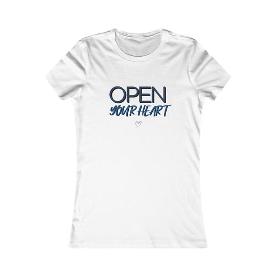 Open Your Heart Women’s Tee, Inspirational Mental Health Awareness Shirt