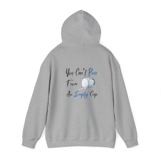 Empty Cup Hoodie, Self-Care Reminder Jacket