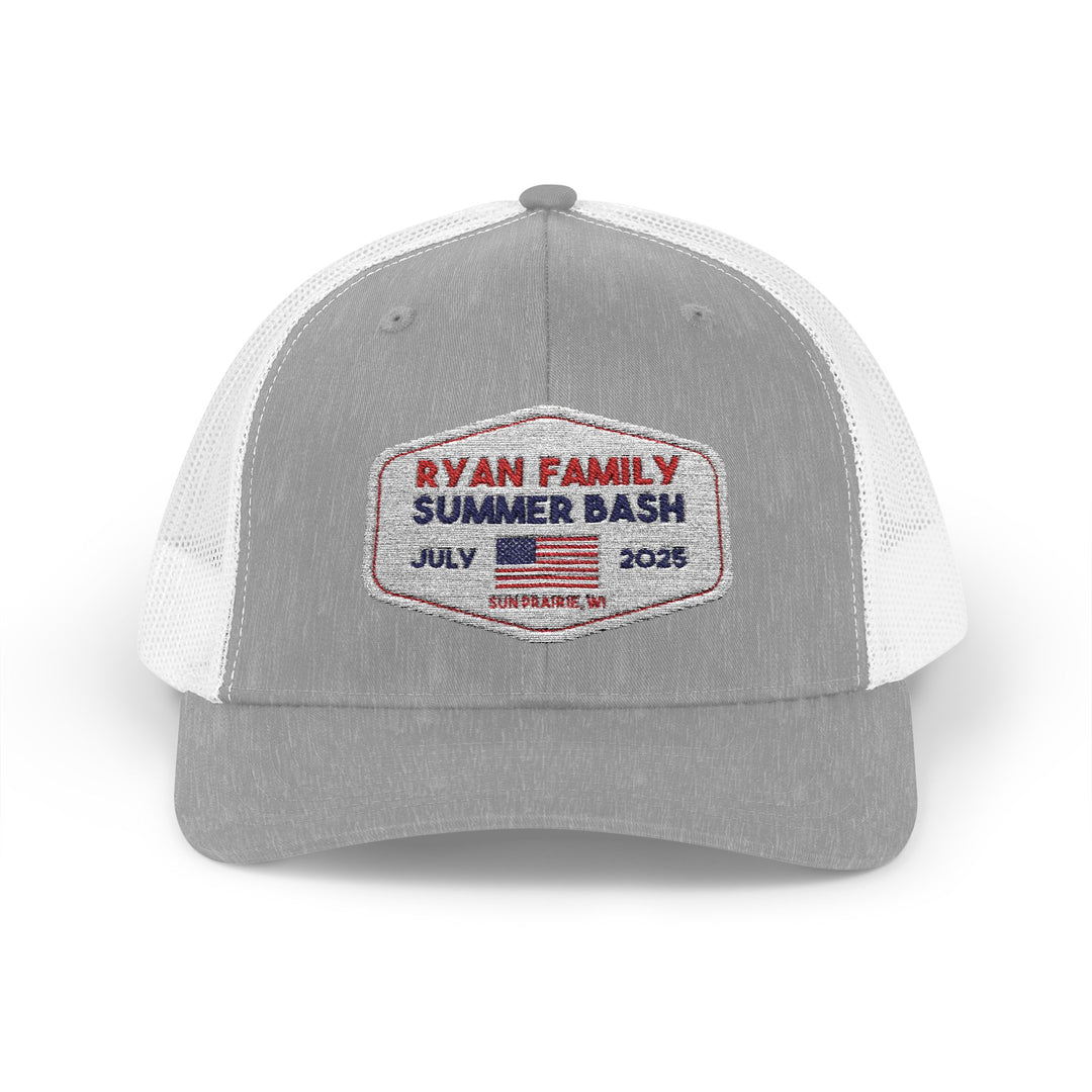 Family Reunion Snapback Trucker Cap | Summer Bash Hat | Personalized Outdoor Cap | Perfect for Family Gatherings, BBQs, Celebrations