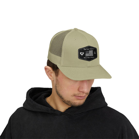 Black Flag - Wear What Matters Snapback Trucker Cap | Outdoor Adventure Hat, Gift for Nature Lovers, Casual Style, Everyday Wear, Camping Accessory