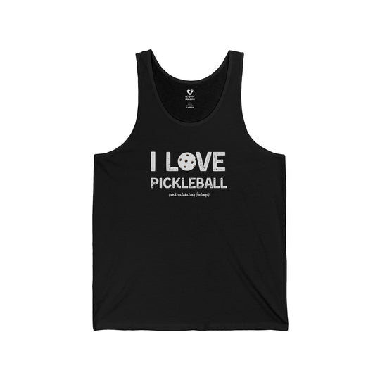 I like to play pickleball and validate feelings - Mental Health Awareness Unisex Tank Top