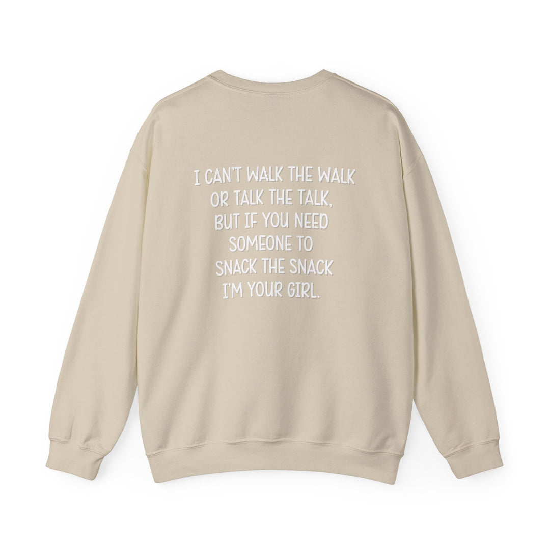 Walk the Talk Crew Neck, Relatable Anxiety Humor Sweatshirt