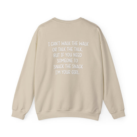 Walk the Talk Crew Neck, Relatable Anxiety Humor Sweatshirt