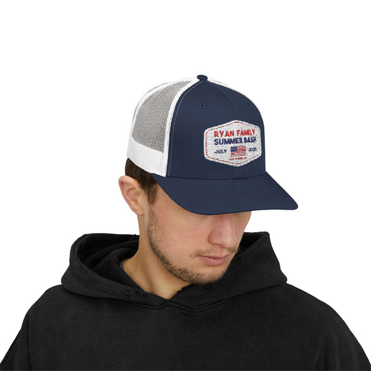 Family Reunion Snapback Trucker Cap | Summer Bash Hat | Personalized Outdoor Cap | Perfect for Family Gatherings, BBQs, Celebrations