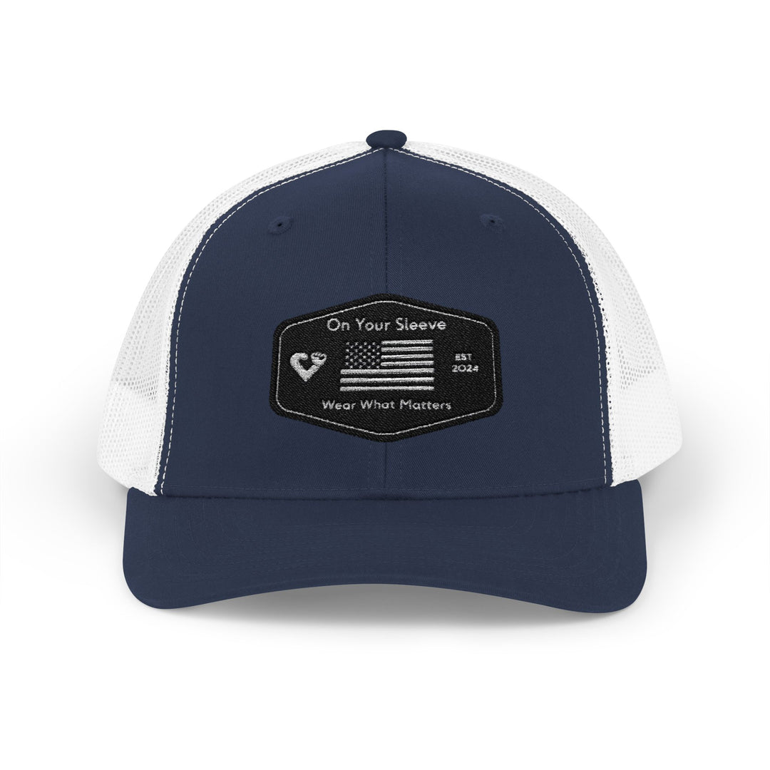 Black Flag - Wear What Matters Snapback Trucker Cap | Outdoor Adventure Hat, Gift for Nature Lovers, Casual Style, Everyday Wear, Camping Accessory