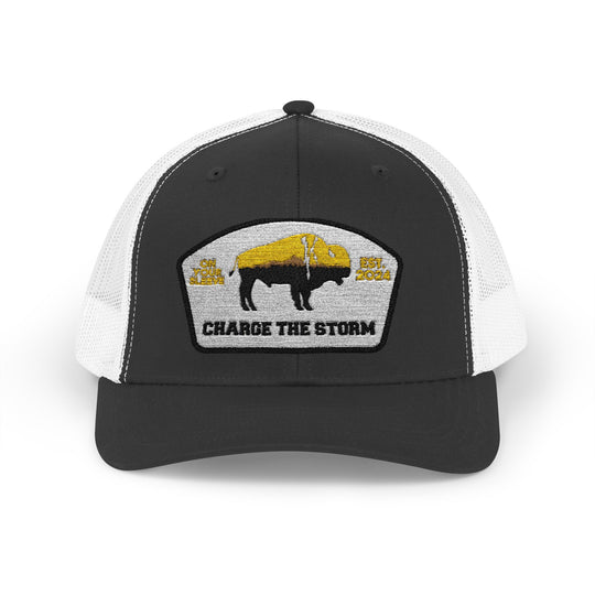 Charge The Storm - Face Your Fears Snapback Trucker Cap | Outdoor Adventure Hat, Gift for Nature Lovers, Casual Style, Everyday Wear, Camping Accessory