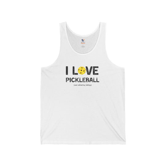 I like to play pickleball and validate feelings - Mental Health Awareness Unisex Tank Top
