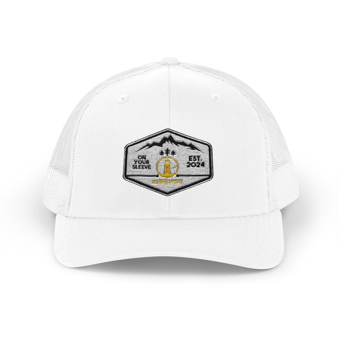 Be The Light - Trucker Hat - Leave Your Mark on Others | Snapback Trucker Cap | Outdoor Adventure Hat, Gift for Nature Lovers, Casual Style, Everyday Wear, Camping Accessory