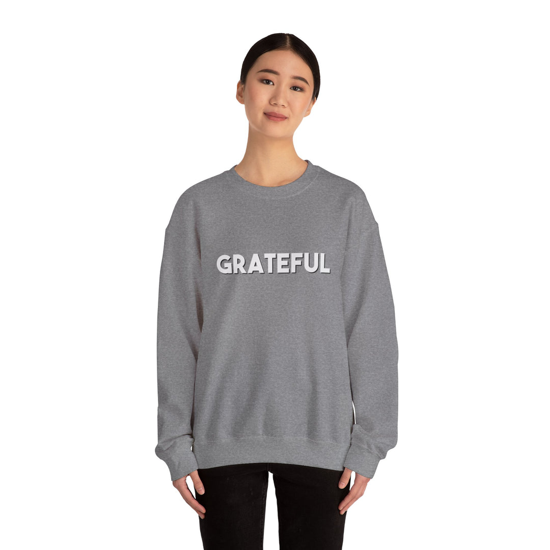 Grateful Sweatshirt, Gratitude and Grounded Mental Health Apparel
