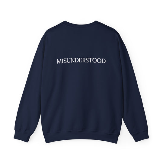 Misunderstood Crew Neck,Quiet Struggles Neurodivergent Statement - Back Design
