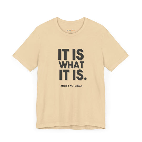 It Is What It Is, And It Is Not Great - Humor - T-Shirt