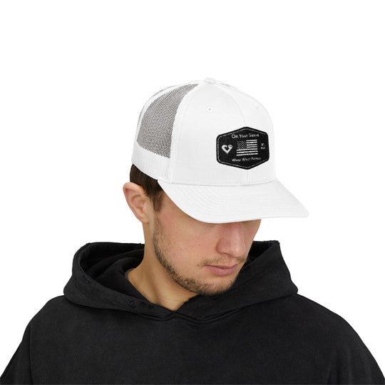 Black Flag - Wear What Matters Snapback Trucker Cap | Outdoor Adventure Hat, Gift for Nature Lovers, Casual Style, Everyday Wear, Camping Accessory