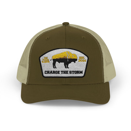 Charge The Storm - Face Your Fears Snapback Trucker Cap | Outdoor Adventure Hat, Gift for Nature Lovers, Casual Style, Everyday Wear, Camping Accessory