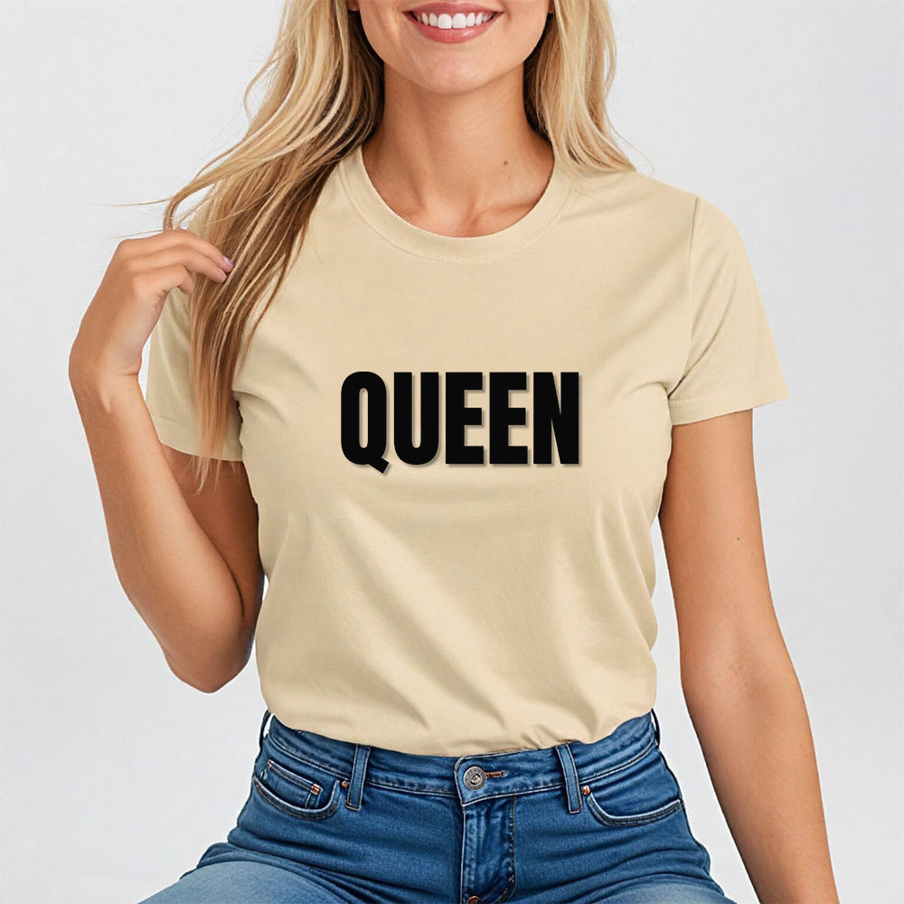 QUEEN, Bold Empowerment Graphic Tee for Women