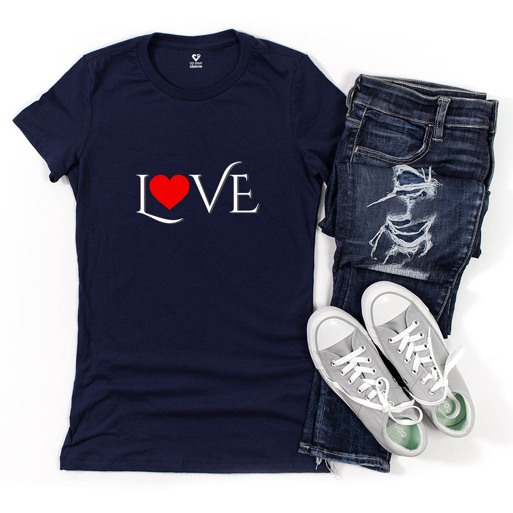 LOVE, Minimalist Empowerment Tee for Women