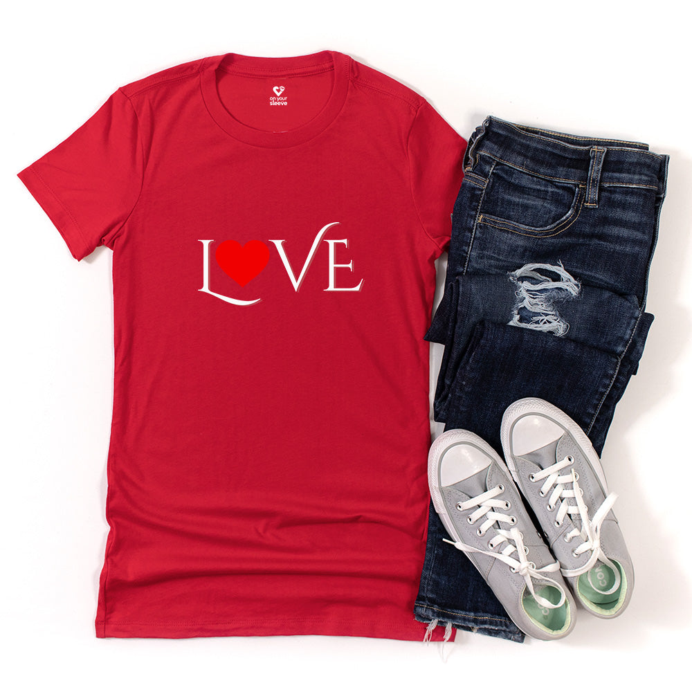 LOVE, Minimalist Empowerment Tee for Women