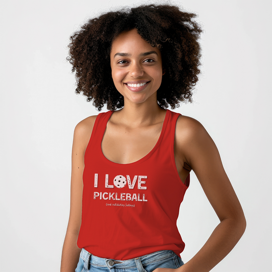 I like to play pickleball and validate feelings - Mental Health Awareness Unisex Tank Top