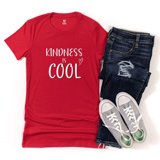 Kindness Is Cool, Positive Vibes Graphic Tee for Women