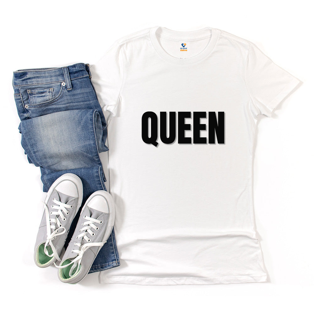 QUEEN, Bold Empowerment Graphic Tee for Women