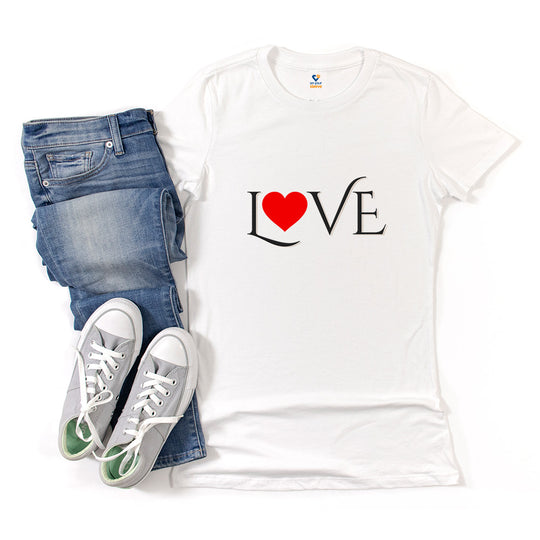 LOVE, Minimalist Empowerment Tee for Women