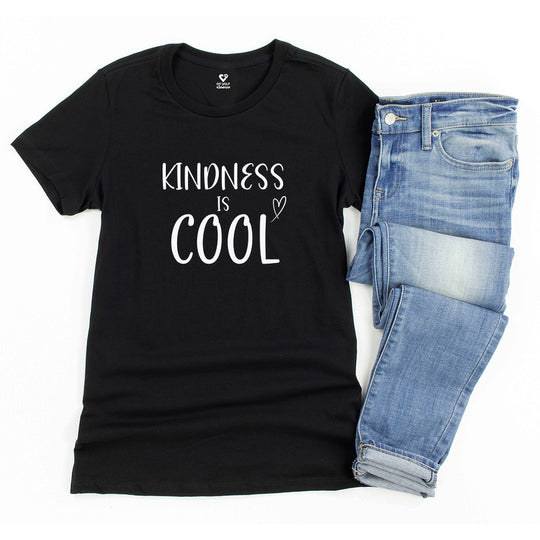 Kindness Is Cool, Positive Vibes Graphic Tee for Women