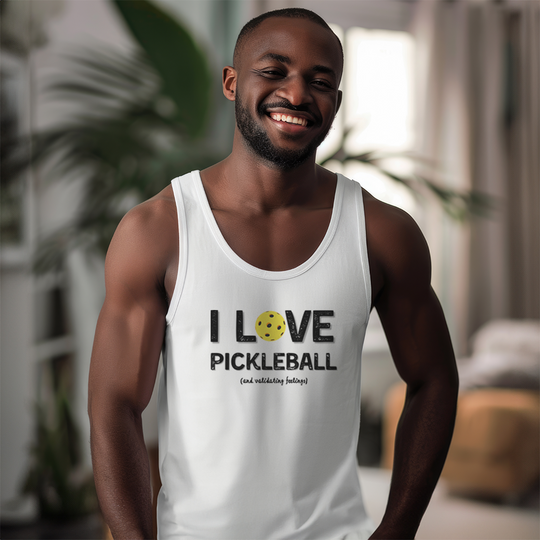 I like to play pickleball and validate feelings - Mental Health Awareness Unisex Tank Top
