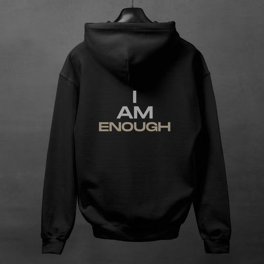 I am Enough Empowerment Hoodie Jacket and Self-Love Graphic Outerwear