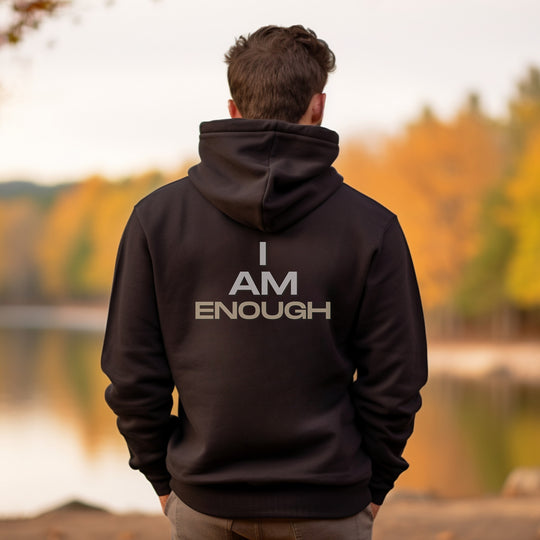 I am Enough Empowerment Hoodie Jacket and Self-Love Graphic Outerwear