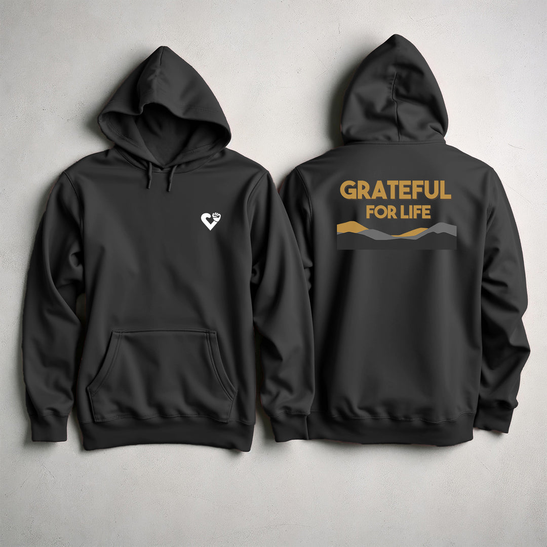 Grateful For Life Hoodie ,Thankful Positive Message Jacket