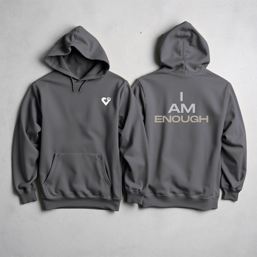 I am Enough Empowerment Hoodie Jacket and Self-Love Graphic Outerwear