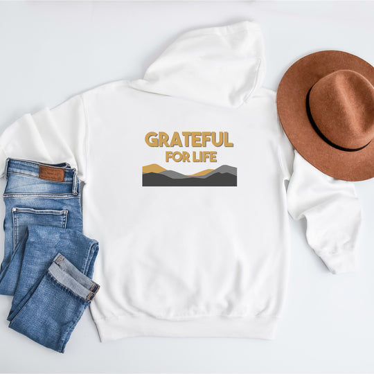 Grateful For Life Hoodie ,Thankful Positive Message Jacket