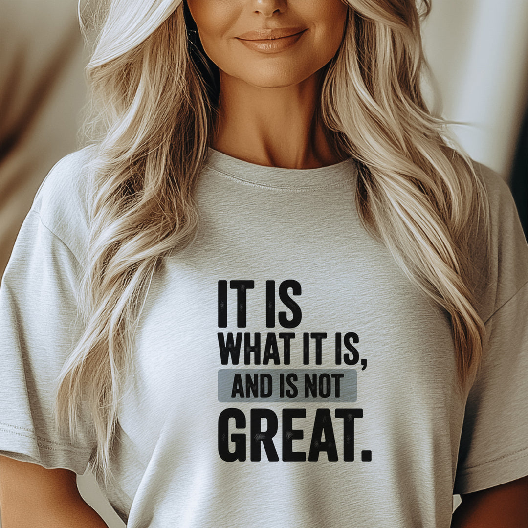 It Is What It Is, And It Is Not Great - Humor - T-Shirt
