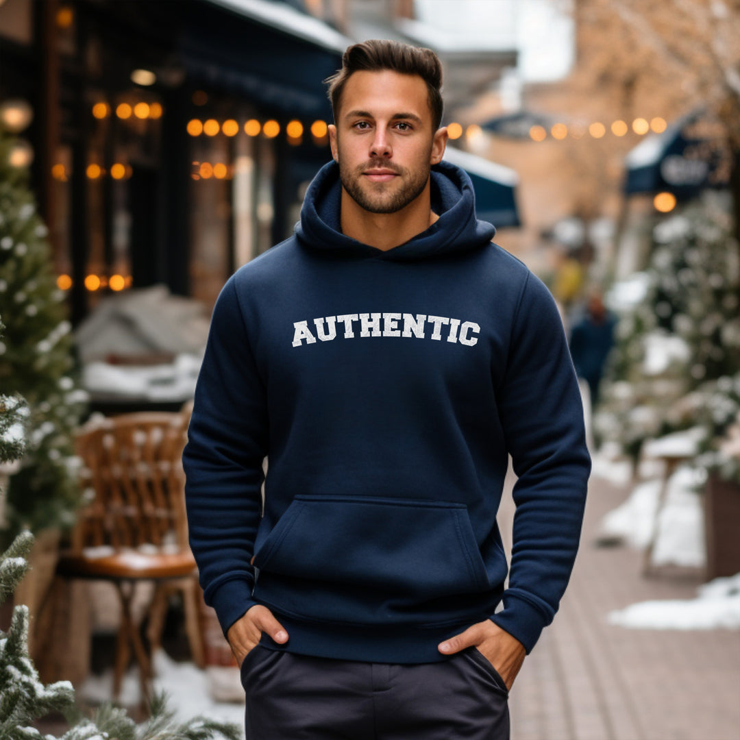 Authentic Quote Hoodie Jacket, Genuine and Inspiring Outerwear