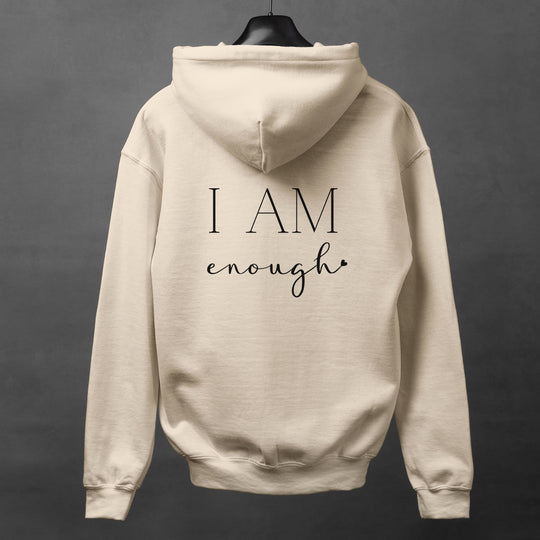 I am Enough Empowerment Hoodie Jacket and Self-Love Graphic Outerwear