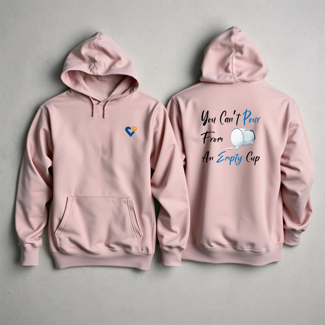 Empty Cup Hoodie, Self-Care Reminder Jacket