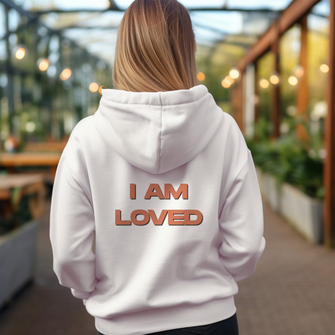 I AM LOVED Hoodie Jacket, Positive Affirmation and Self-Love Comfort