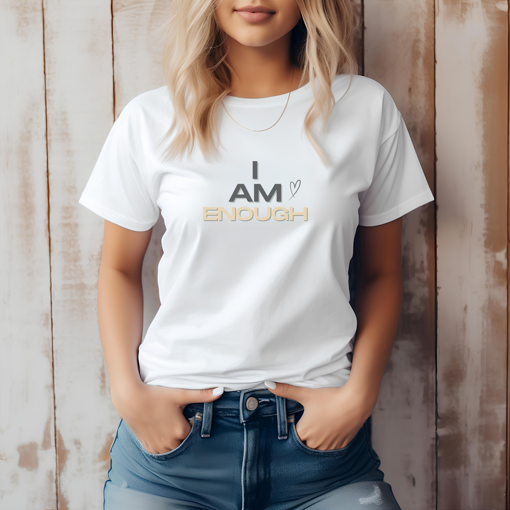 I AM ENOUGH Unisex Jersey Short Sleeve Tee - Positive Affirmation Tee